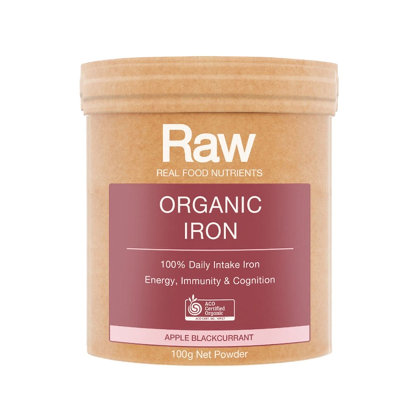 Real Food Nutrients Organic Iron - Apple Blackcurrant