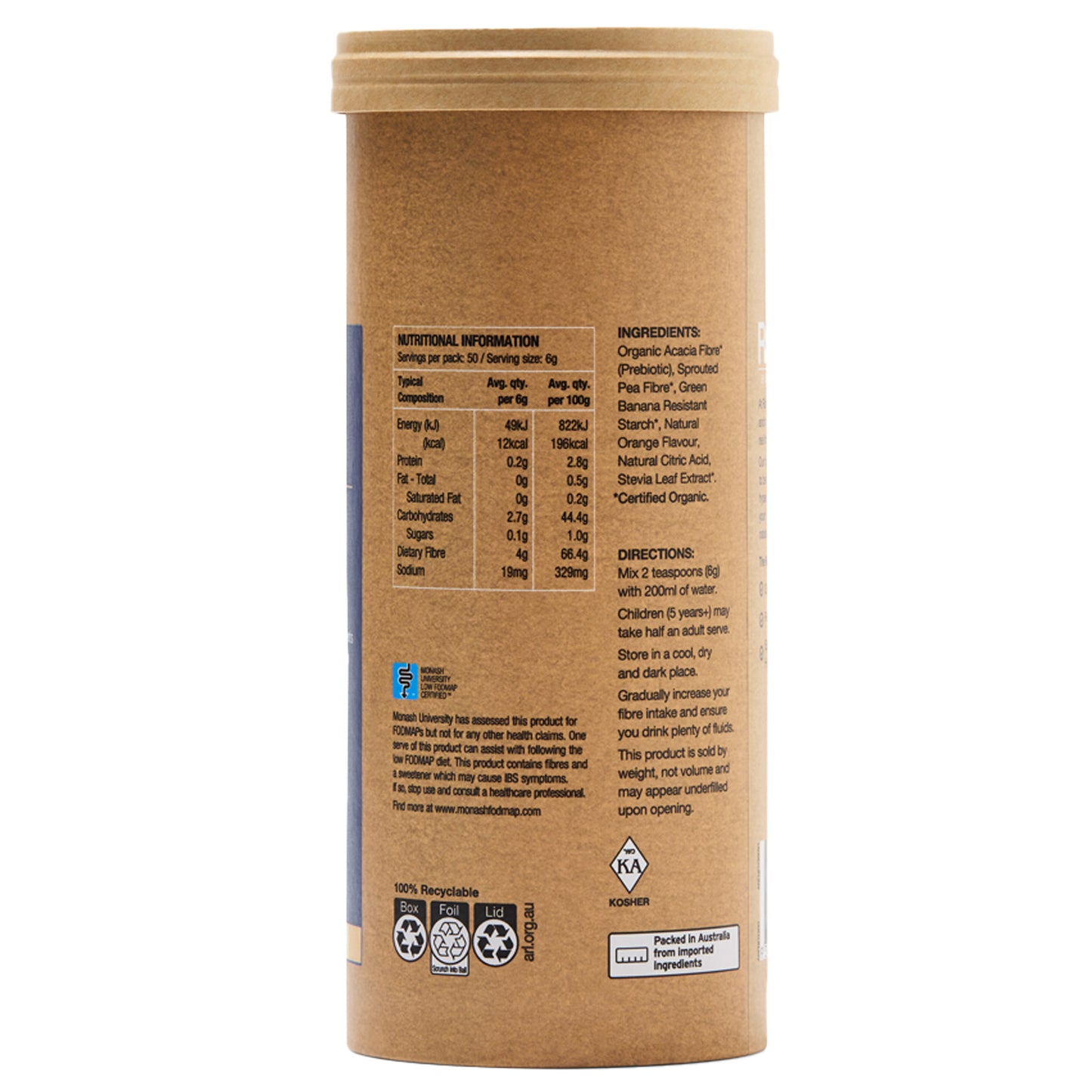 Real Food Nutrients Organic Fibre - Orange