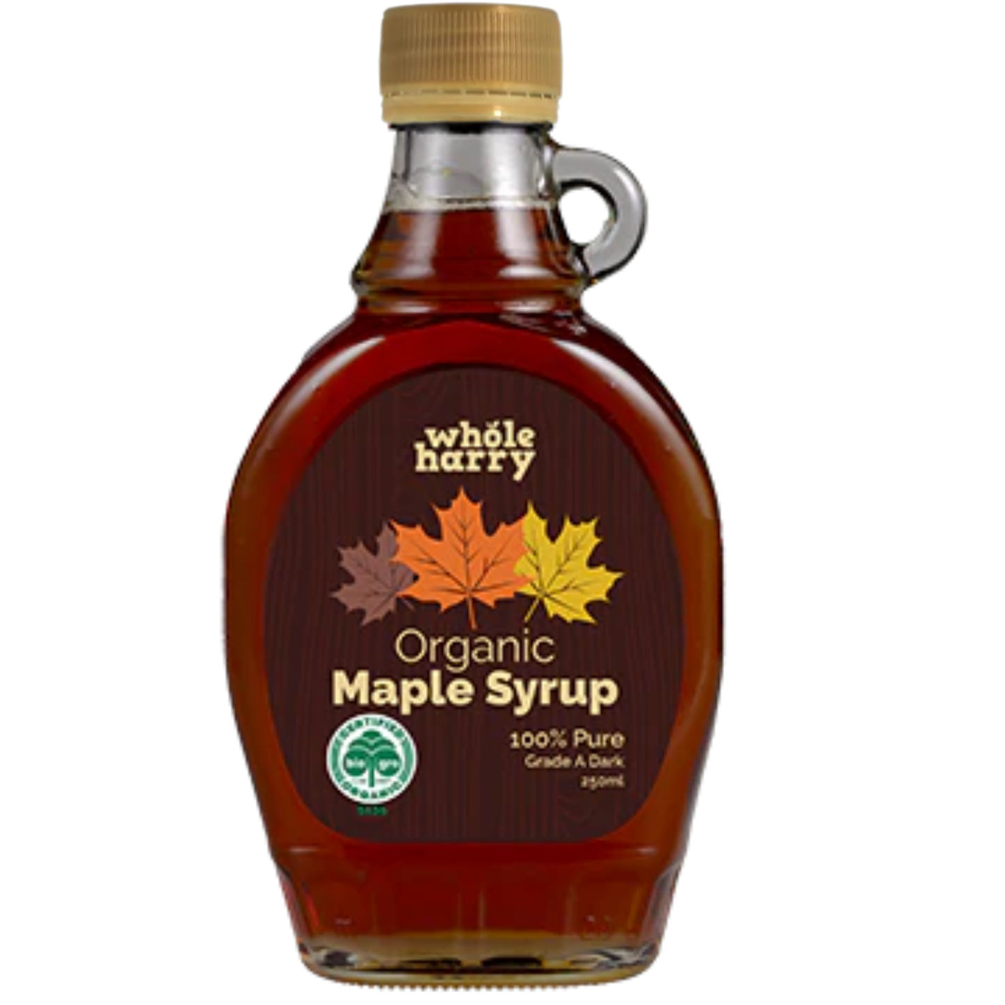 Whole Harry Organic Maple Syrup Grade A Dark 250ml - EACH