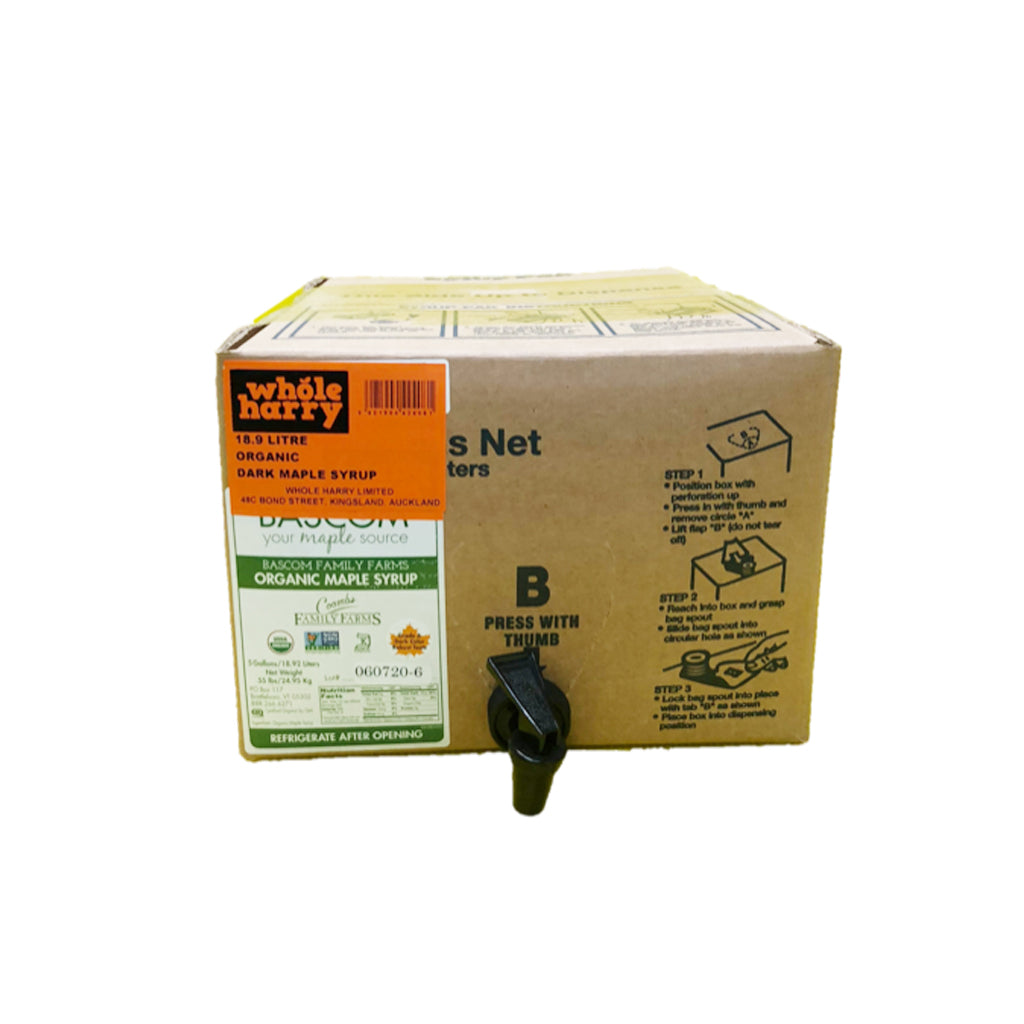 Organic Maple Syrup Grade A Dark - Bulk 18.9L