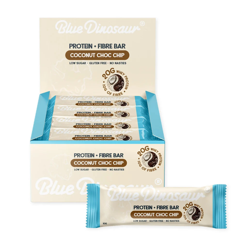 Blue Dinosaur Protein + Fibre Bar - Coconut Choc Chip 12 x 50g