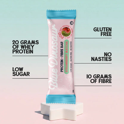 Blue Dinosaur Protein + Fibre Bar - Strawberry Matcha 12 x 50g