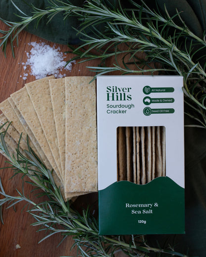 Silver Hills Sourdough Cracker - Rosemary & Sea Salt 120g