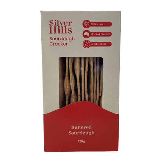 Silver Hills Sourdough Cracker - Buttered Sourdough 120g