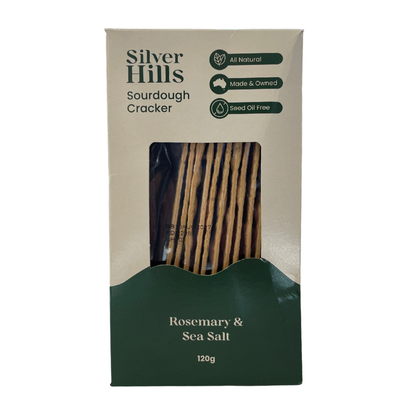Silver Hills Sourdough Cracker - Rosemary & Sea Salt 120g