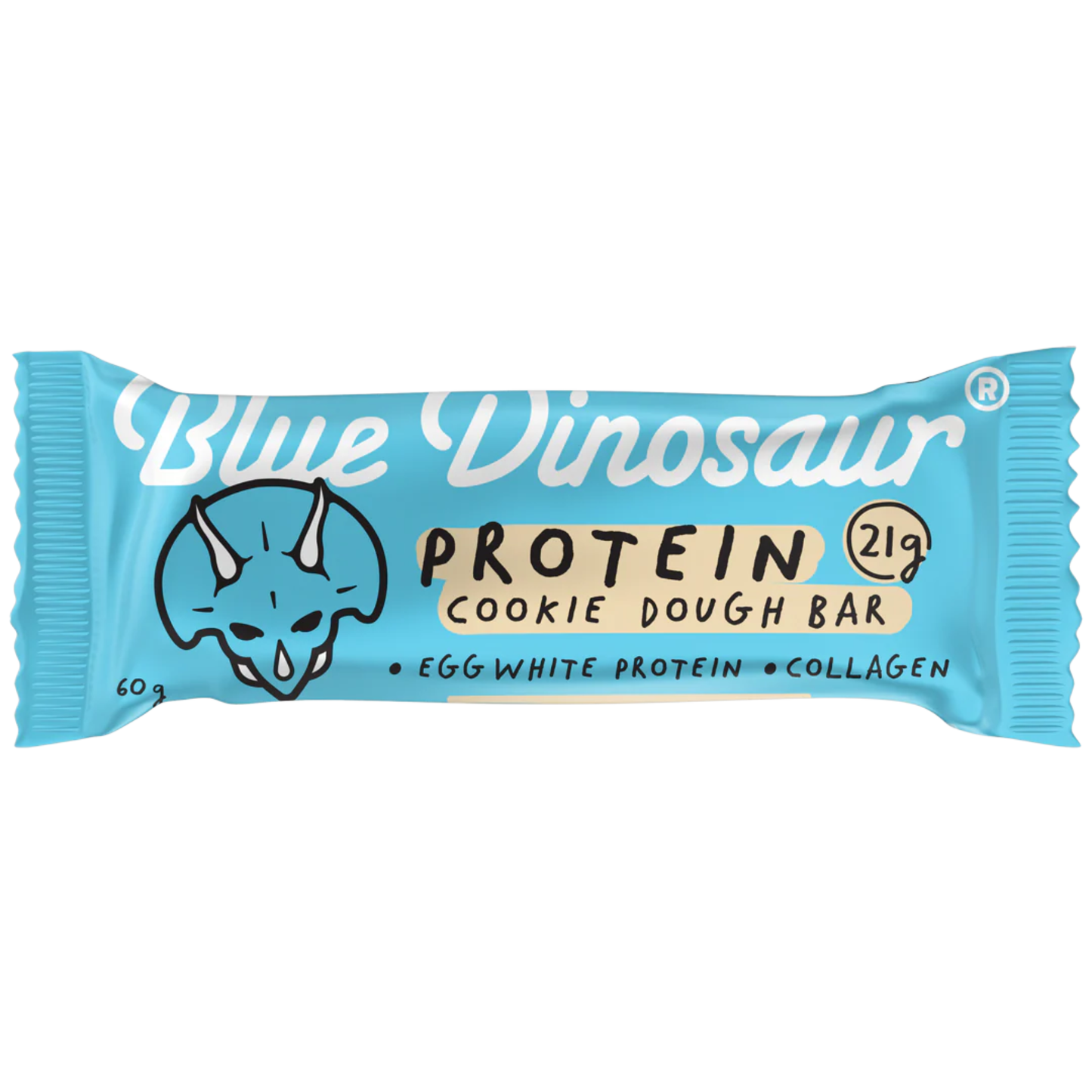 Blue Dinosaur Cookie Dough Protein Bar