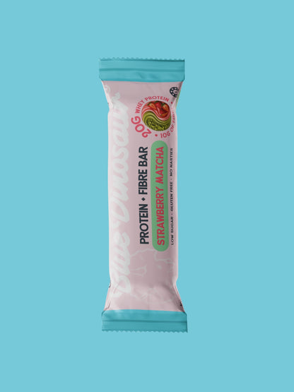 Blue Dinosaur Protein + Fibre Bar - Strawberry Matcha 12 x 50g